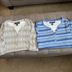 Two 3/4 sleeve shirts